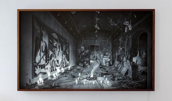 Guernica by Alexandre Singh contemporary artwork Drawing