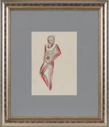 Athlete by Ashraf Murad contemporary artwork drawing painting works on paper