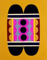 Code 4 by Lubna Chowdhary contemporary artwork painting works on paper