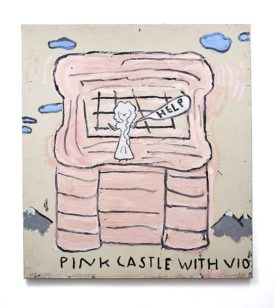 Tale of Tales Pink Castle Film Notes by Rose Wylie contemporary artwork Painting