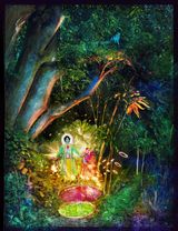Jesus and Buddha Under a Tree by David Lachapelle contemporary artwork photography