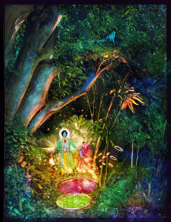 Jesus and Buddha Under a Tree by David Lachapelle contemporary artwork Photography
