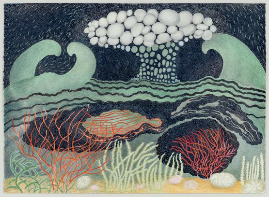 Tsunami 2 by Ann Leda Shapiro contemporary artwork Works on Paper