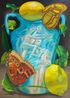 Turquoise vase with Lemons by Gerald Davis contemporary artwork Painting