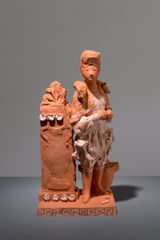 Figure with stele by Linda Marrinon contemporary artwork sculpture