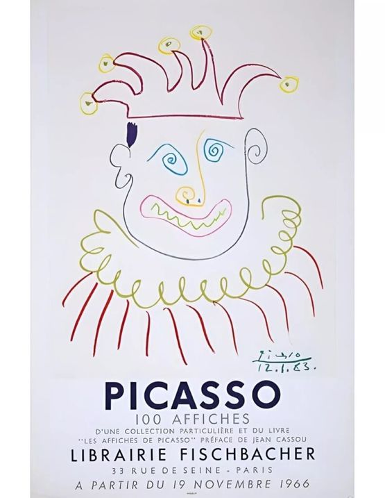 100 Affiches Pablo Picasso 1966 Original Stone Lithograph by Pablo Picasso contemporary artwork Print