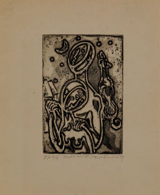Paramour by Krishna Reddy contemporary artwork Print