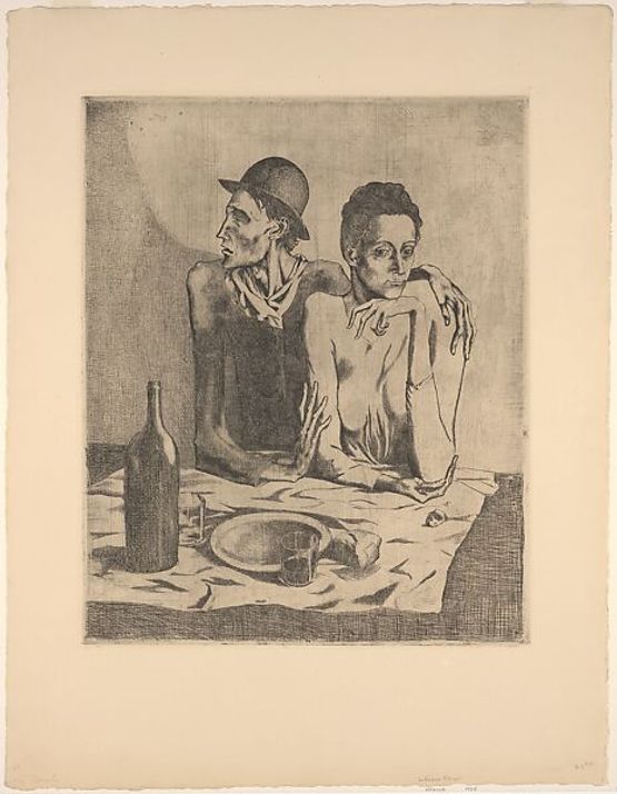 Le Repas frugal Suite des Saltimbanques by Pablo Picasso contemporary artwork Print