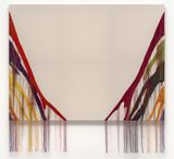 Abstract Weave  Morris Louis Delta Kappa 1960 SS02 by Kyungah Ham contemporary artwork mixed media textile