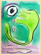 HappySad I by Pia Camil contemporary artwork drawing painting works on paper
