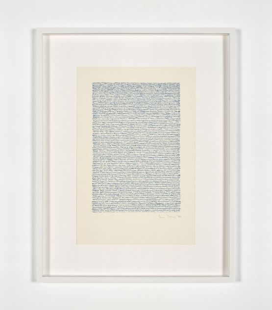 Eigenschriften by Irma Blank contemporary artwork Works on Paper
