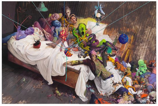leicht weicht bricht by Jonas Burgert contemporary artwork Painting