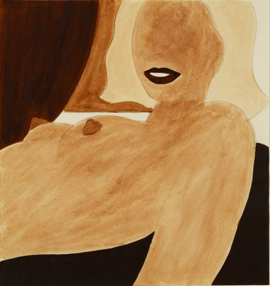 Study for Great American Nude by Tom Wesselmann contemporary artwork Works on Paper