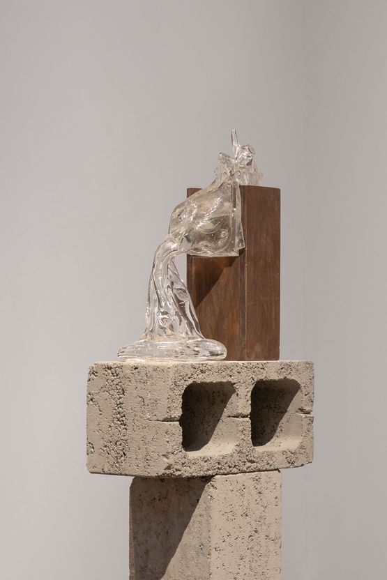 Give you weight to the ground Glass by Afra Al Dhaheri contemporary artwork Sculpture