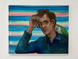 Self-portrait with Parakeet by Charles Hascoet contemporary artwork painting