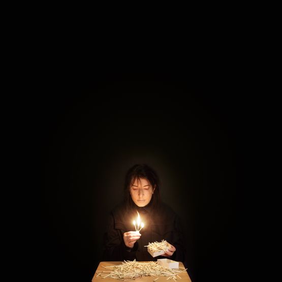 Portrait with Matches by Marina Abramovic contemporary artwork Photography
