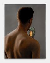 Eyes on Fall from the series Only in Space You May Find Your True Face by Fabrice Samyn contemporary artwork painting