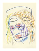 Face and Mask 54 by Carlos Amorales contemporary artwork drawing works on paper