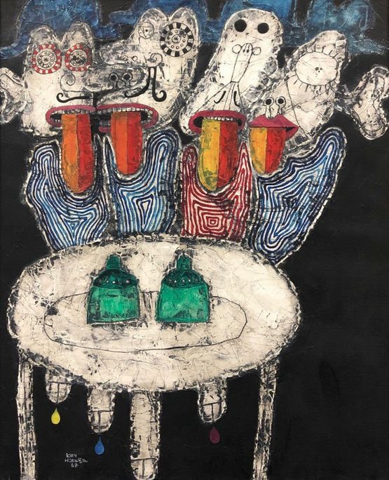 The Elegant Life of Mr. H by Key Hiraga contemporary artwork Painting