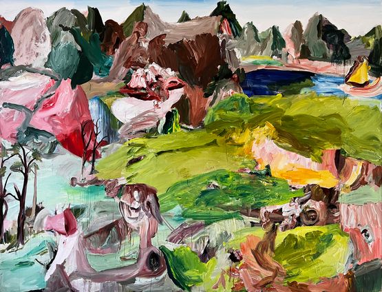 Water in Creek by Xiao Kegang contemporary artwork Painting