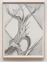 Fossil 8 ...A Half Burned Out Apple Tree Blossoming by Faith Wilding contemporary artwork drawing works on paper