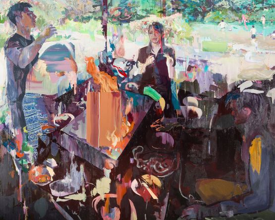Smell of burning a life by Yudai Takeuchi contemporary artwork Painting