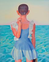 Afterglow by the Sea by Yue Minjun contemporary artwork painting