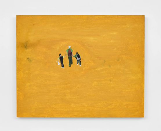 o mata sueno _ desert - hombre camina con nina y nino by Paulo Nazareth contemporary artwork Painting