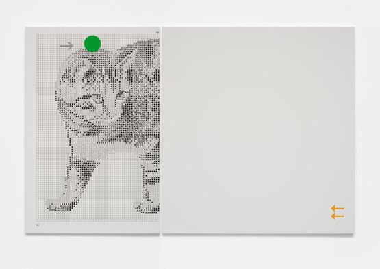 Cat Diptych by Richard Gasper contemporary artwork Works on Paper