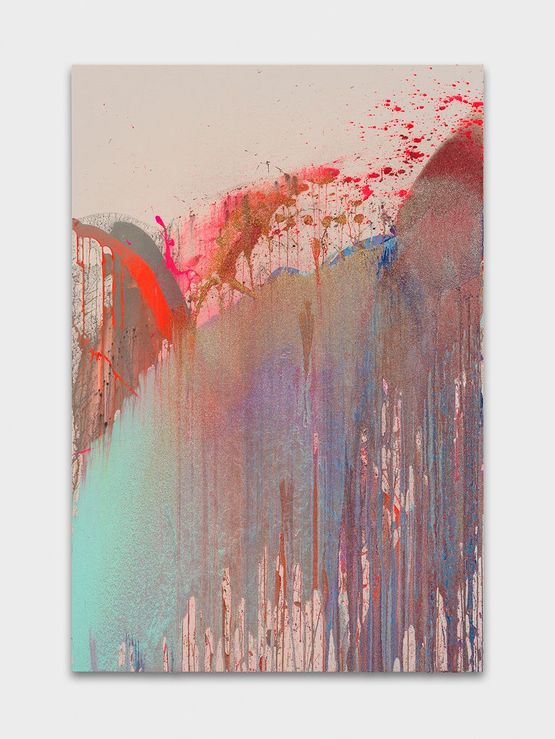 Dracocephalum Austriacum by John M Armleder contemporary artwork Mixed Media