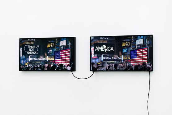 A Logo for America 1987-2014 by Alfredo Jaar contemporary artwork Installation