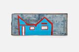 Casa na Rua Chile Plataforma da serie Platibandas do Suburbio Ferroviario de Salvador House on Chile Street Plataforma from the Platibandas of Salvadors Railway Suburbs series by Ze Di Cabeca contemporary artwork painting