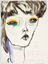 as a child - the light in the eyes of others by Del Kathryn Barton contemporary artwork mixed media