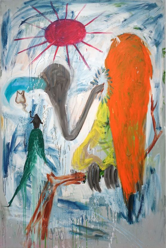 Bird of Bataan 9 by Manuel Ocampo contemporary artwork Painting