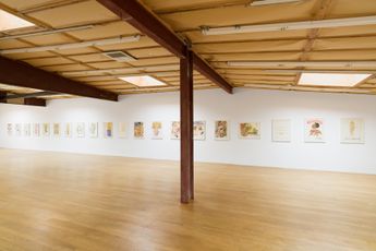 Contemporary art exhibition Robert Colescott Two Drawing Sweets  Roberts Complete History of World Art 1979 and The Girls of the Golden West 1980 at BLUM Los Angeles United States