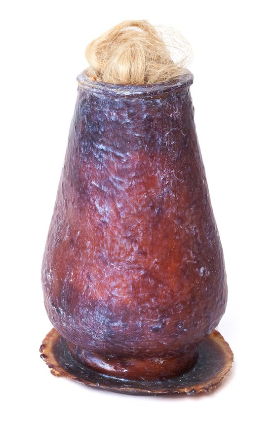 Untitled Vase with Hair by Heidi Bucher contemporary artwork Sculpture
