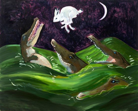 White Rabbit by Charles Hascoet contemporary artwork Painting