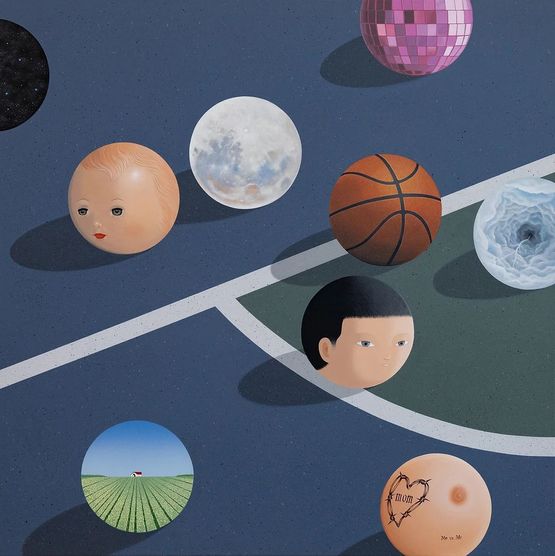 I Didnt Want to Be in Basketball Class by Gongkan contemporary artwork Painting