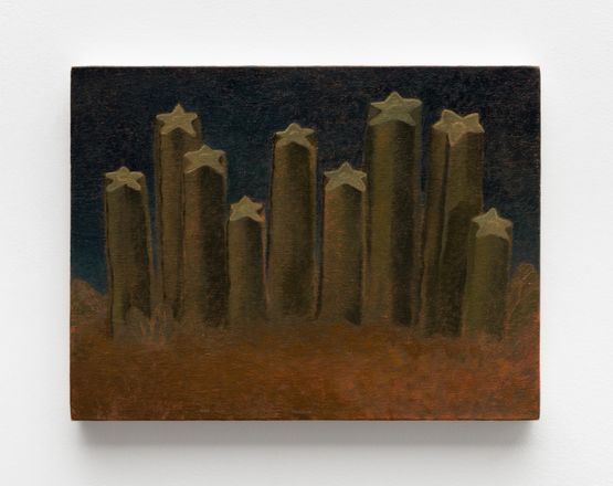 Cactos a noite by Paula Siebra contemporary artwork Painting