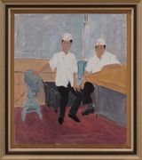 Noodle Makers 1 by Wu Yi contemporary artwork painting