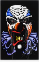 Clown maximum blue purple by Anne Imhof contemporary artwork painting