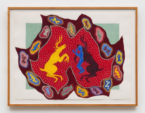 Actaeon by Faith Wilding contemporary artwork Works on Paper