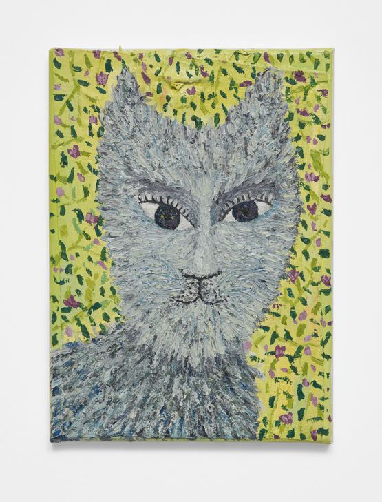 White cat by Mark Connolly contemporary artwork Painting