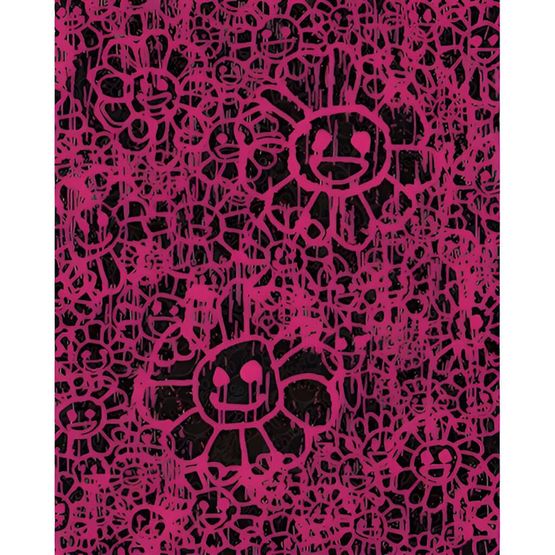 Madsaki Flowers C Pink by Takashi Murakami contemporary artwork Print