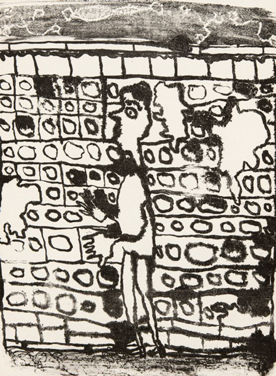 Passant dans les murs by Jean Dubuffet contemporary artwork Print