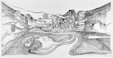 Shimmering River Around the City by Lin Guocheng contemporary artwork drawing painting works on paper