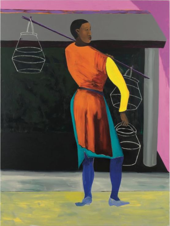 Chicken Seller by Lubaina Himid contemporary artwork Painting