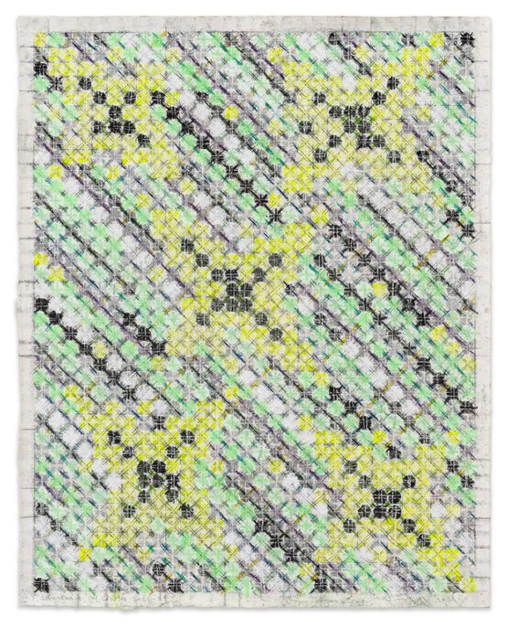 Appearance of Crosses 2021B9 by Ding Yi contemporary artwork Painting