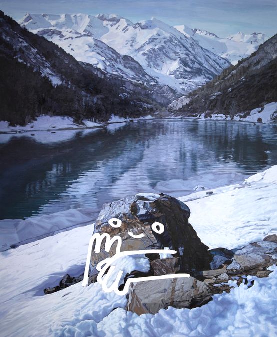 Pausing to reflect by Abdul Abdullah contemporary artwork Painting
