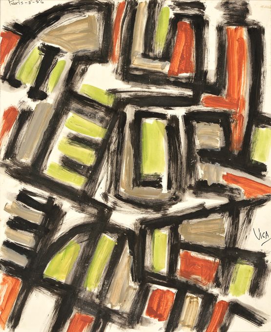 Composicion en Diagonal V by Oswaldo Vigas contemporary artwork Painting
